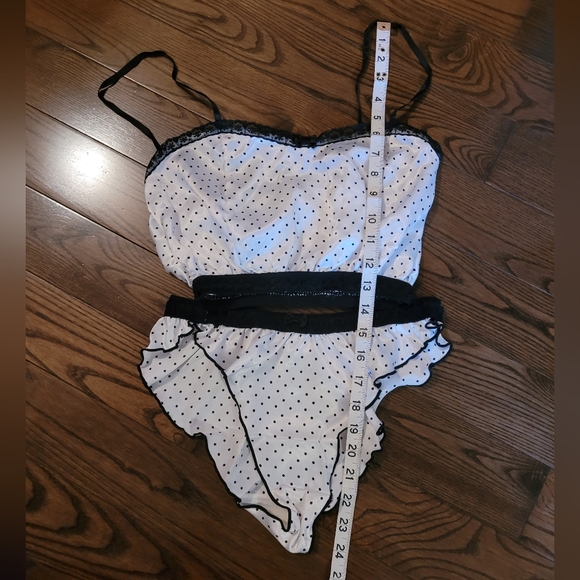 2 PC Lingerie Set, Silky with Lace Trim - Picture 7 of 7